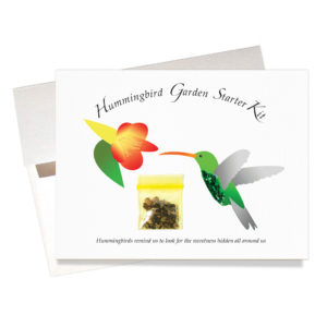 Hummingbird garden starter kit birthday card