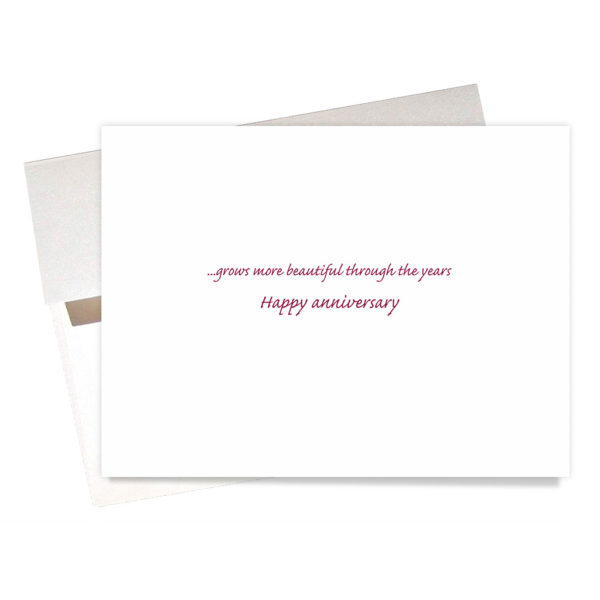 Inside Marriage like a rose seed anniversary card