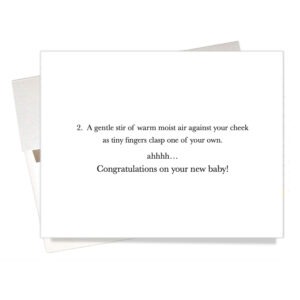 BC-0482 Baby's Breath congratulations card for a new baby