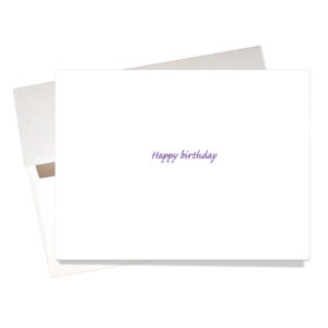 Real lavender birthday card features an organza bag filled with our real lavender