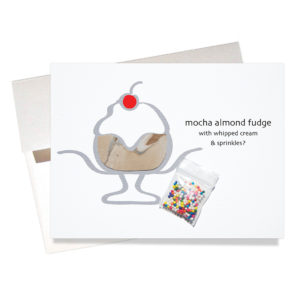 Mocha almond fudge birthday card