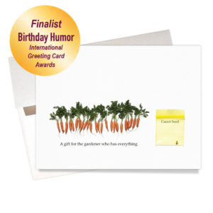 Carrot seed birthday card