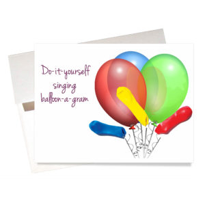 Balloon-a-gram birthday card