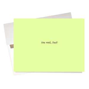 Message inside guitar pick Father's Day card