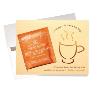 Strong spicy tea encouragement card