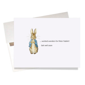 Inside Peter Rabbit get well tea card