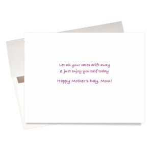 Message inside Heart Soap Mother' Day card