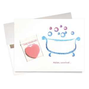 Heart soap Mother's Day card