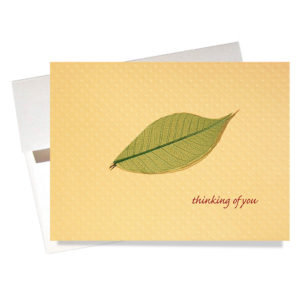 Leaf sympathy card