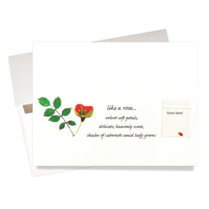 Rose seed sympathy card