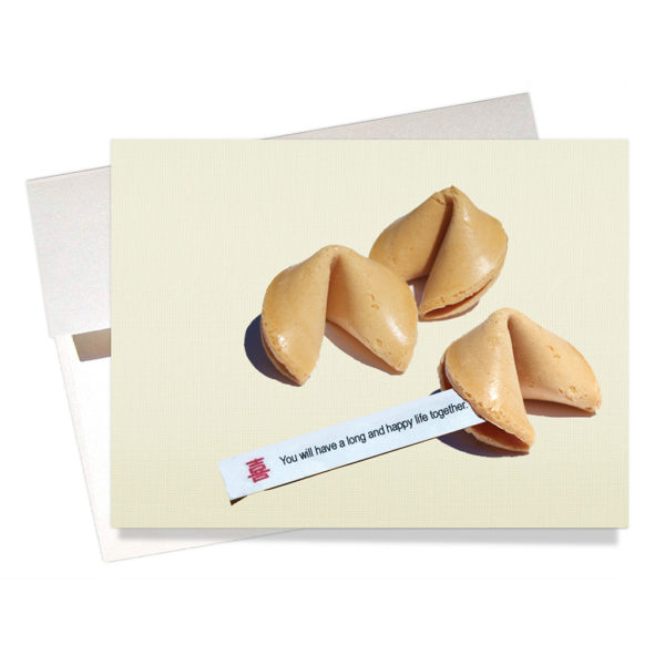 Cookie fortune wedding congratulations card