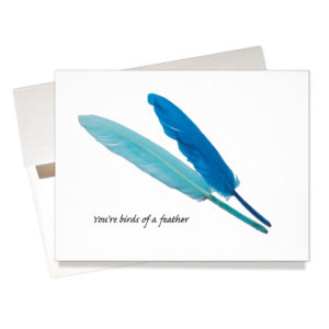 Birds of a feather wedding congratulations card