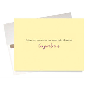New little sprout baby congratulations card