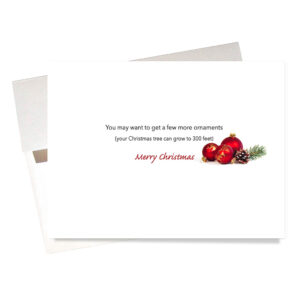 Inside message in Christmas Tree Starter Kit card