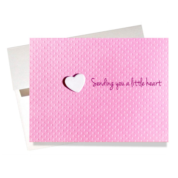 Affection card with a little heart