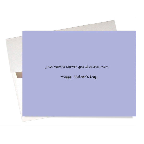 Message inside Lavender shower you with love Mother's Day card