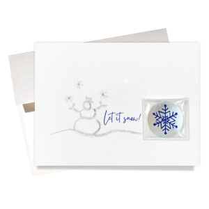 "Let It Snow" Card includes a packet of instant Snow To Go! powder