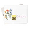 Attractive thank you card features a baggie of plantable flower seeds