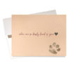 Paw print pet sympathy card