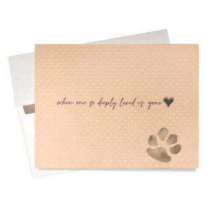 Paw print pet sympathy card