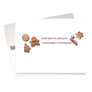 Inside Christmas card featuring Gingerbread Joy tea