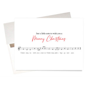 Inside Wish You a Merry Christmas card