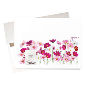 Cosmos flower seeds Affection card