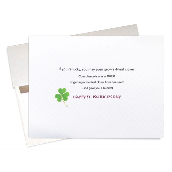 Inside Shamrock Growing Kit card