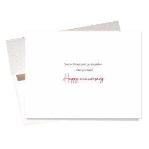 Real Salt & Pepper anniversary card inside message