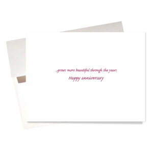 Inside image of Marriage like a rose seed Anniversary card that features a real plantable rose seed