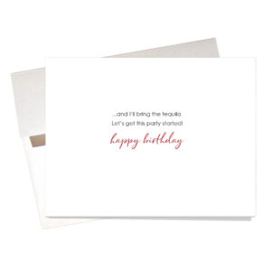 Margarita birthday card's inside message is a fun call to "get this party started"