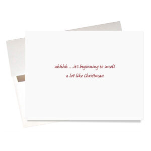 "Smells like Christmas" Card inside says: "...ahhhh...iit's beginning to smell a lot like Christmas"