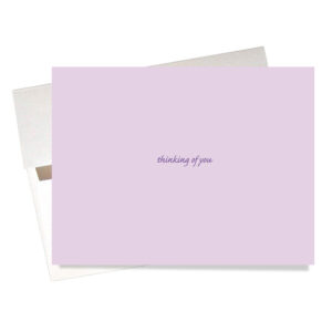 Inside message of Calming Lavender Thinking of You Card