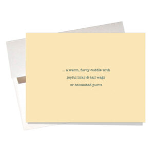 Inside "Paws & Enjoy" Thinking of You Card