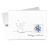 "Sending You a Little Snow" Card is a popular card that features a tiny packet of instant "Snow To Go!", a powder that expands to create a faux snow with a cool, snowy look and feel.