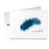 "Rare Bird" Sympathy Card for Loss of a Father is a lovely card featuring a spotted teal blue feather.