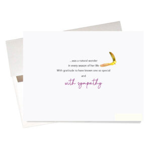 "Like a Maple" Sympathy Card inside