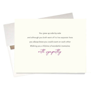 Inside "Rare Bird" Sympathy Card for Loss of a Friend or Sibling