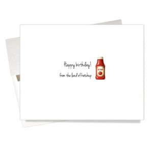 Inside message in Land of Ketchup birthday card