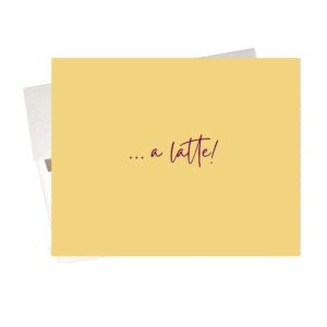 Inside of latte thank you card TH-0716